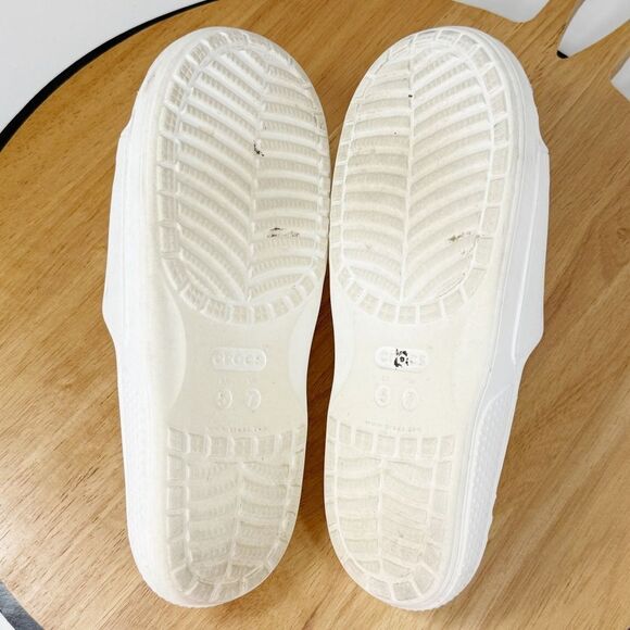 Crocs Classic Perforated Slide Sandals White 5 Mens 7 Womens - Picture 7 of 9